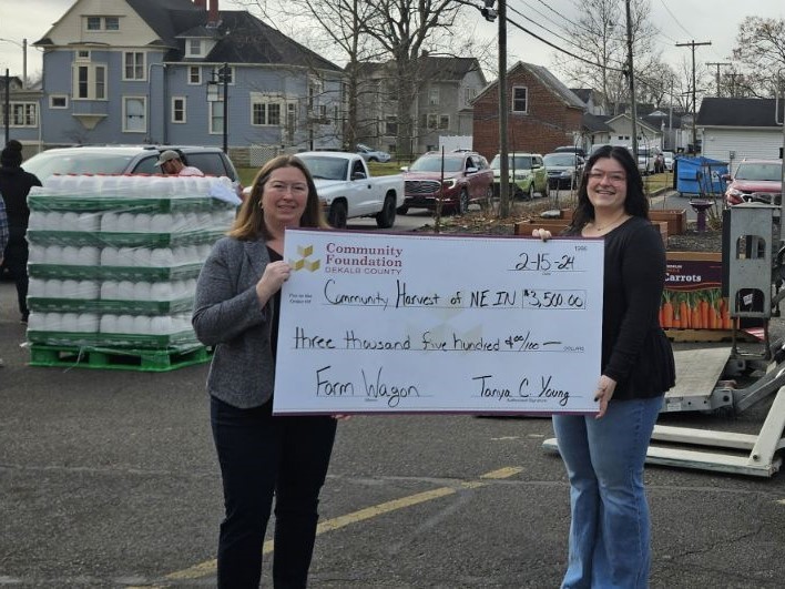 Community Harvest Food Bank of Northeast IN- Hailey Carmer LaMaster (Program Coordinator at CFDC) and Miah Godsey (Grant Writer)