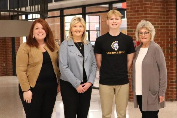 MCCF, left to right: Sarah Storms, Kelly Taylor, Campbell Mason (recipient), Marta Sweek